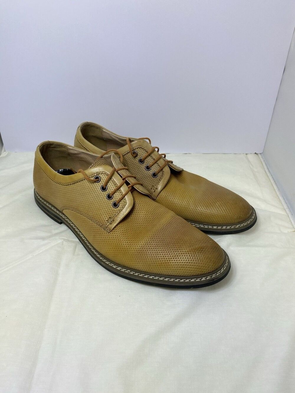 Men's Zanzara Size 11 Oxford Style Leather Shoes Tan